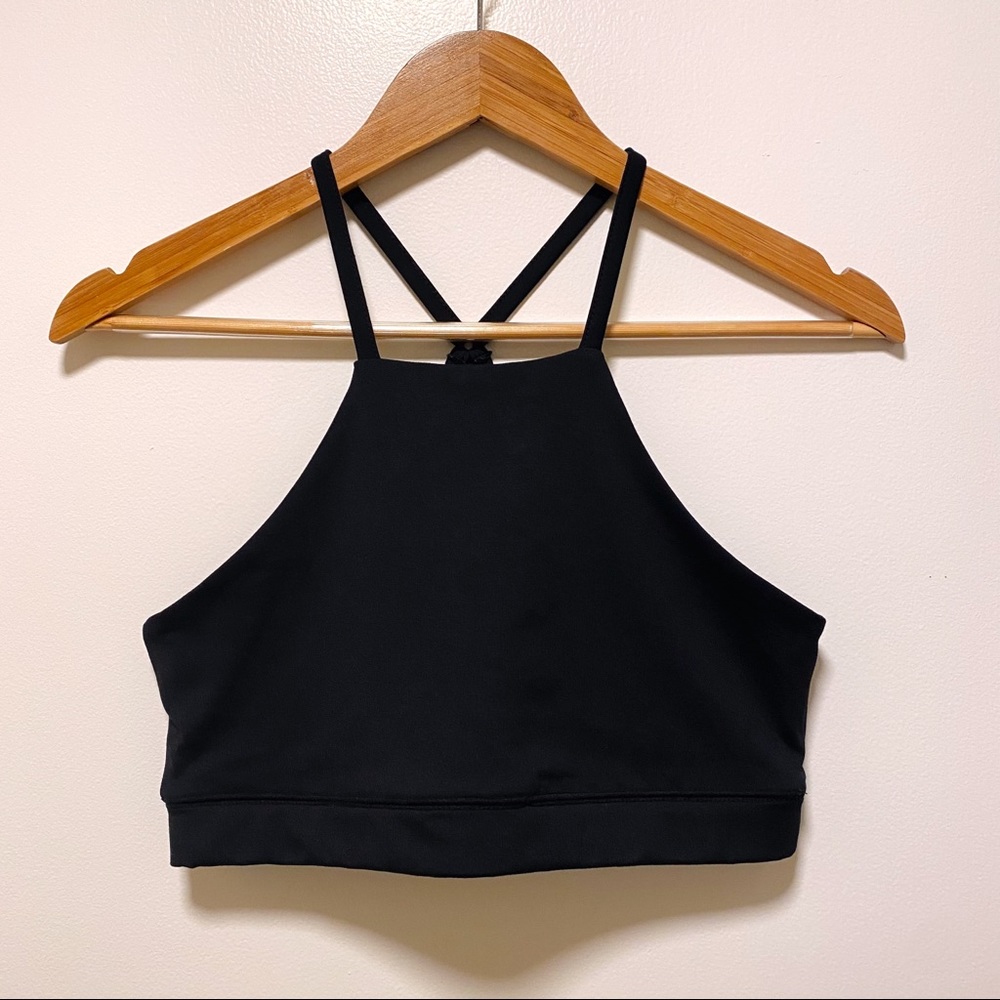 Threads 4 Thought Black Halter Sports Bra